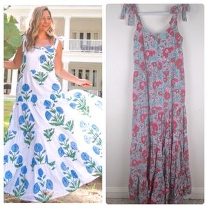 Beau & Ro | Feminine Garden Party Tiered Floral Westport Maxi Sun Dress | S